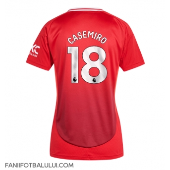 Manchester United Casemiro #18 Tricou Fotbal Replică 2024-25 Femei Acasa